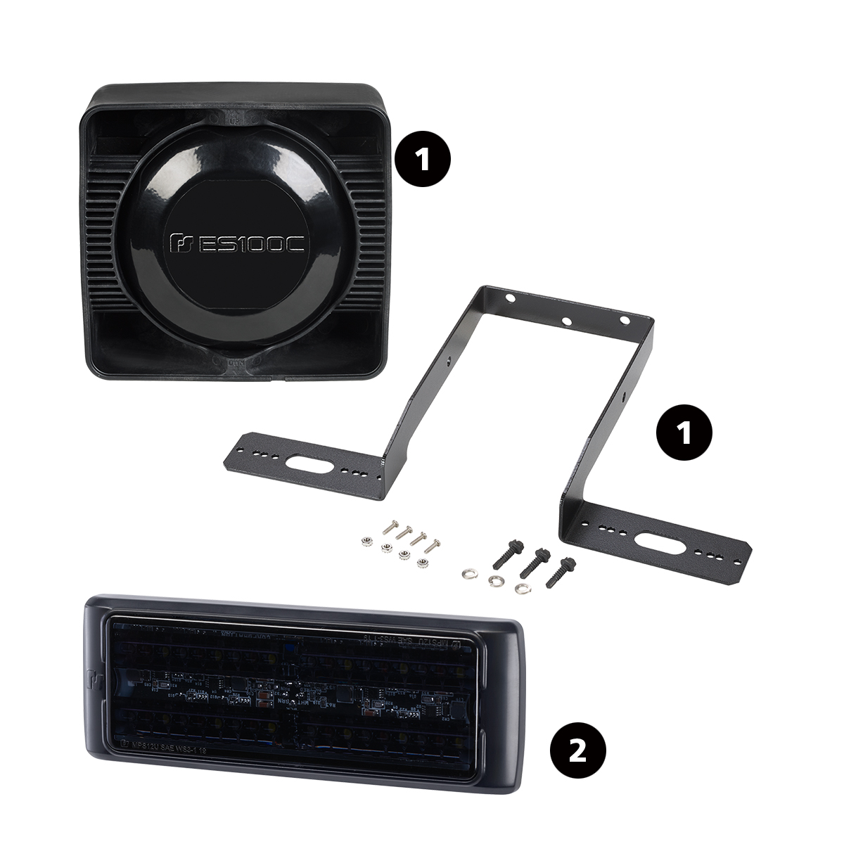(1) ES100C + (1) ESBL-FPIU25 + (2) MPS123U-RBW-SMK